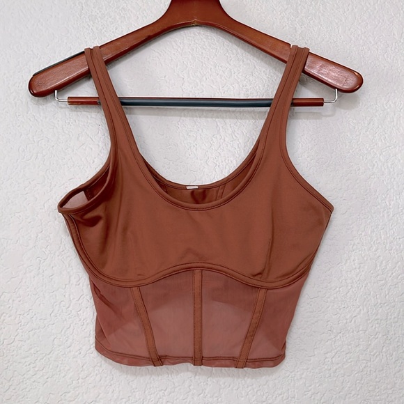 ALO Airbrush Mesh Corset Tank - Picture 2 of 9